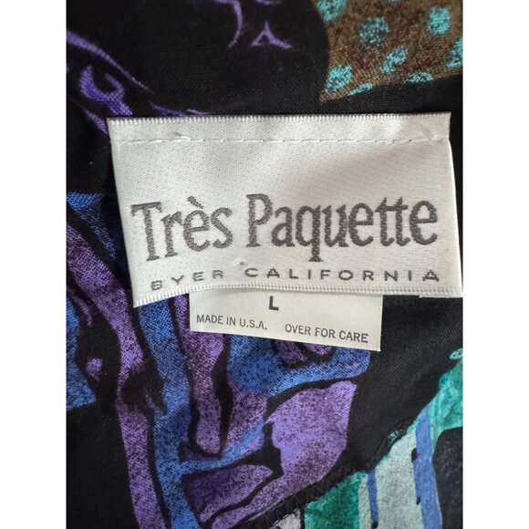 Vintage Très Paquette Byer California Womens Jacket L Shoulder Pads Ties - Picture 12 of 16